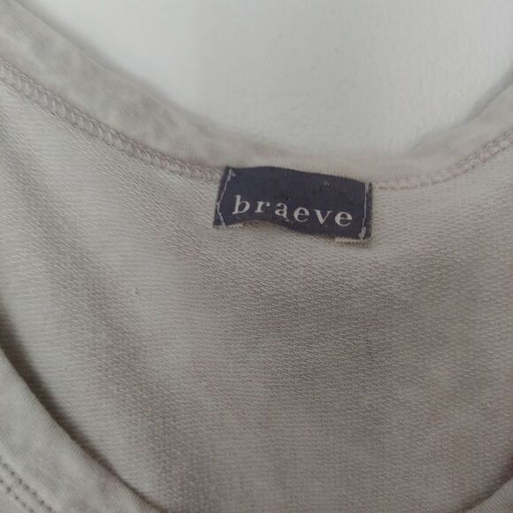 Braeve Off Duty Cream Cold Shoulder Top Stone Wash - Picture 6 of 7